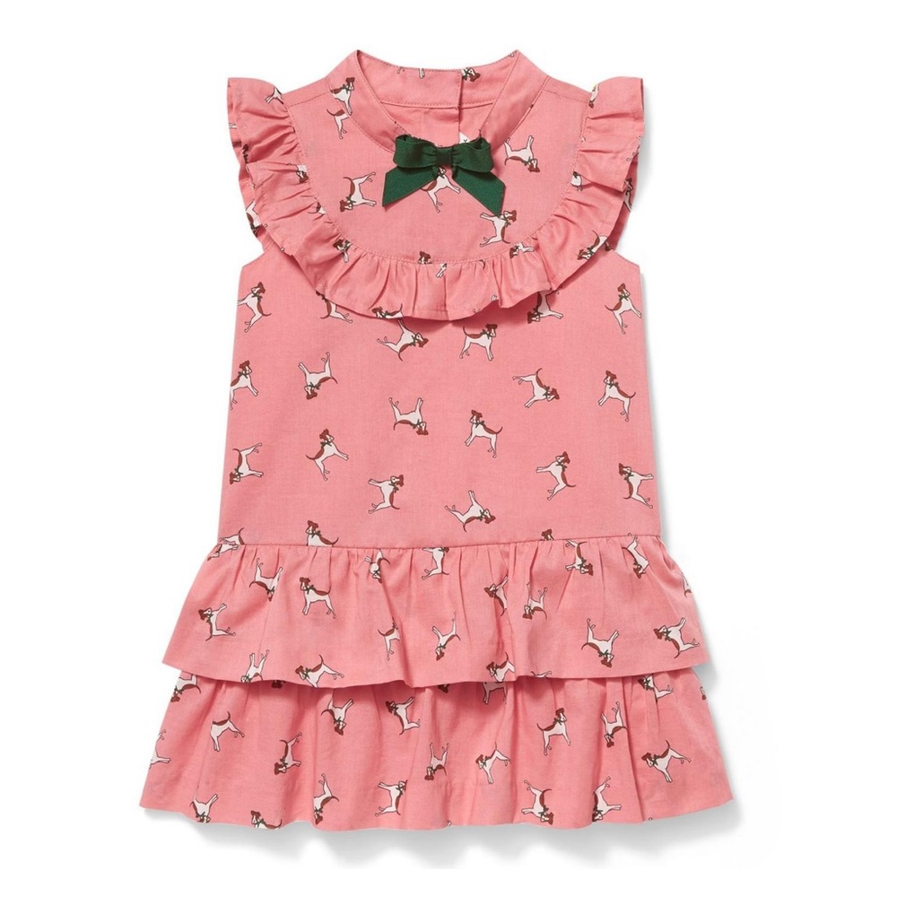 Janie and Jack dog ruffle dress size 6